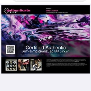 AUTHENTIC CHANEL SCARF, 34”x34” , never worn.